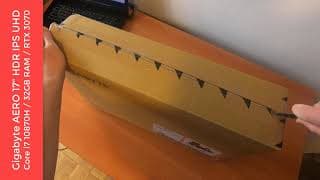 Unboxing Gigabyte AERO 17 HDR UHD with RTX3070