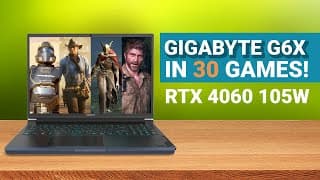 GIGABYTE G6X - 30 Games tested! (RTX 4060 + i7) Laptop Benchmarks